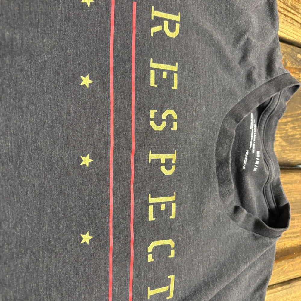 Project Rock Under Armour Gray and Red Short Sleeve Tee